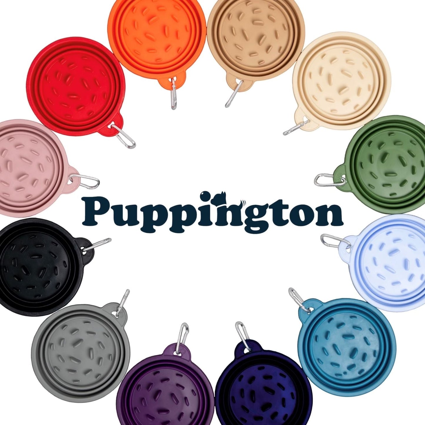 Puppington Schleckmatten-Reisenapf mit Slow-Feeding-Struktur