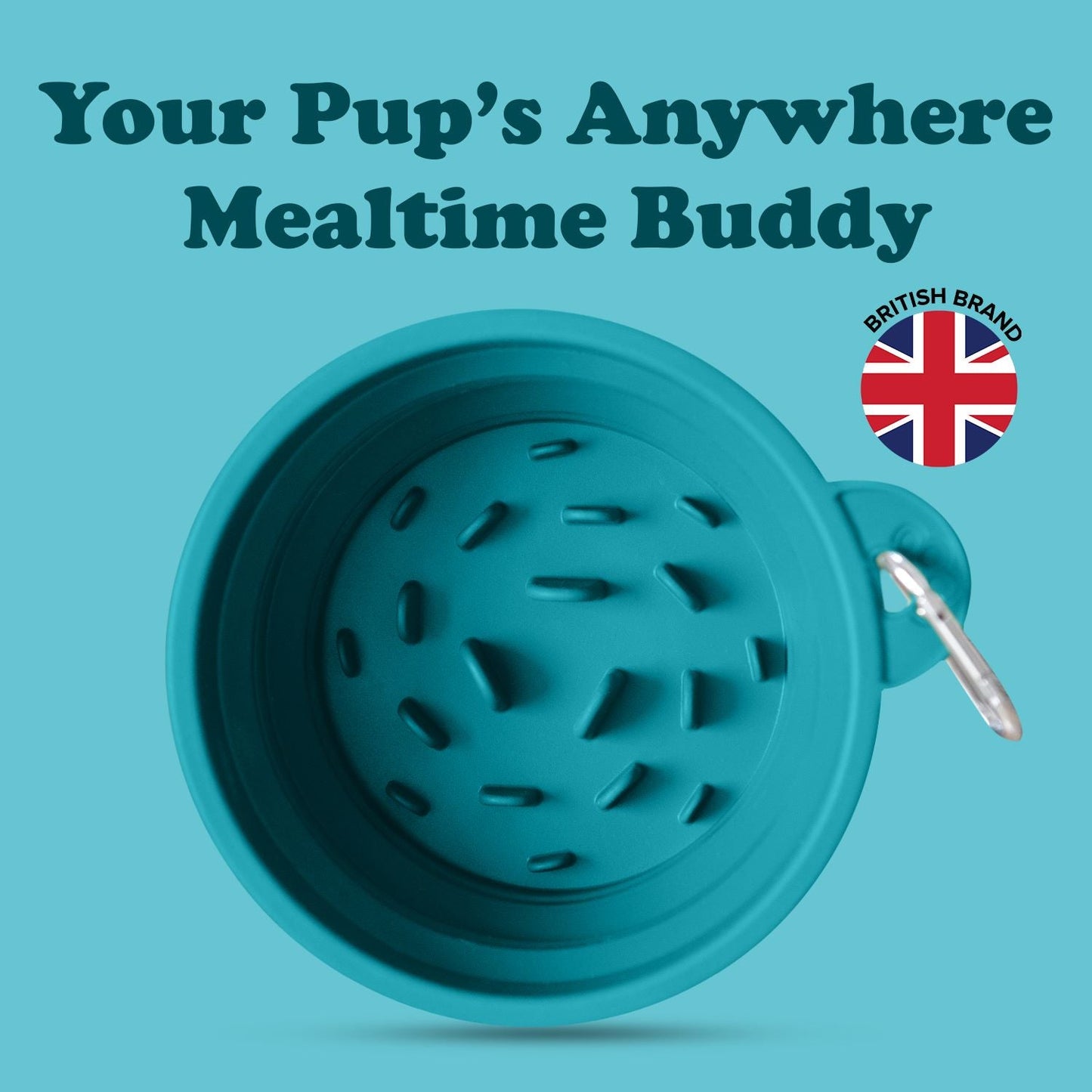 Puppington Schleckmatten-Reisenapf mit Slow-Feeding-Struktur