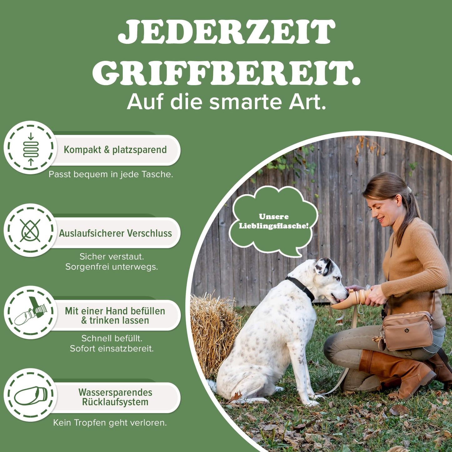 Faltbare Trinkflasche für Hunde 6-Pack