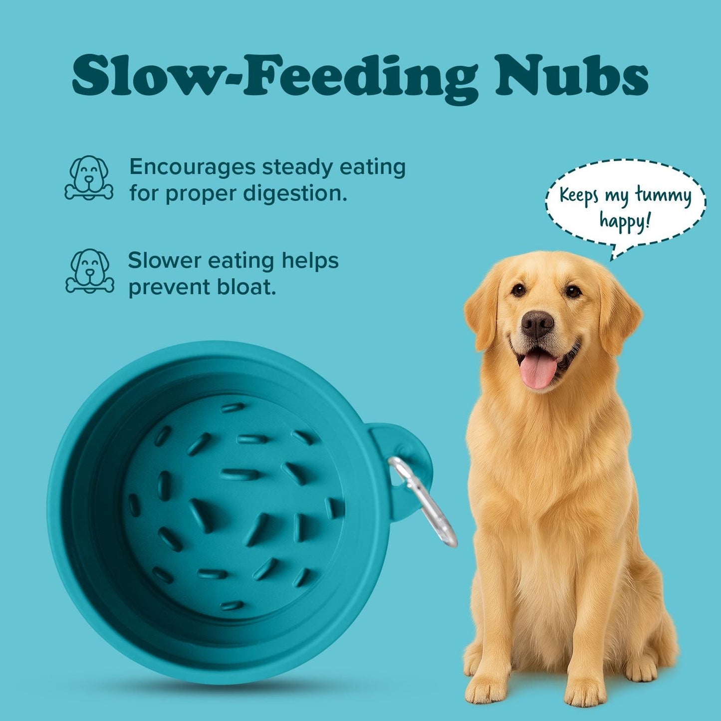 Puppington Schleckmatten-Reisenapf mit Slow-Feeding-Struktur