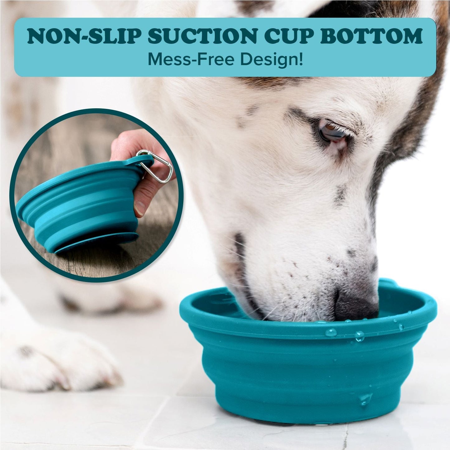 Puppington Schleckmatten-Reisenapf mit Slow-Feeding-Struktur